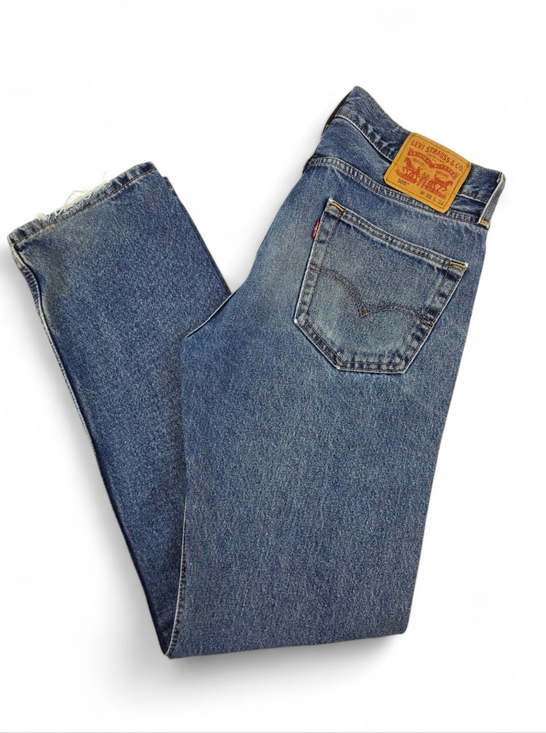 Levi's Other - Levi’s 505 Straight Leg Jeans Men’s 33x34 Medium Wash Distressed Faded Worn In